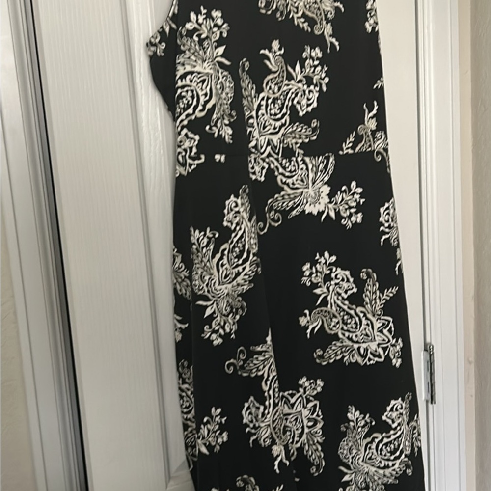 Croft & Barrow One Shoulder Black and White Dress